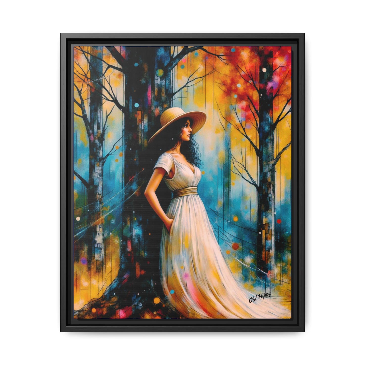 Whispers of Autumn Light Framed Canvas Art