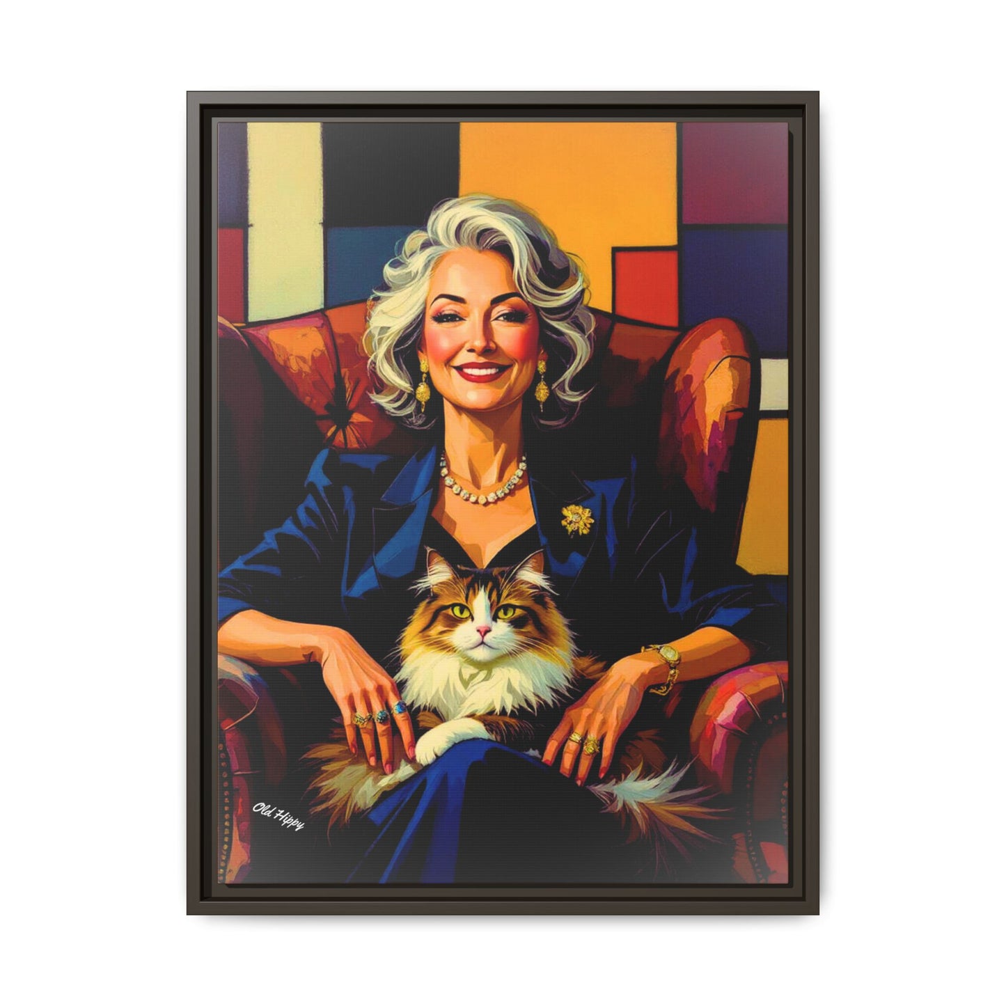 “The Matriarch: Cubist Portrait by Old Hippy