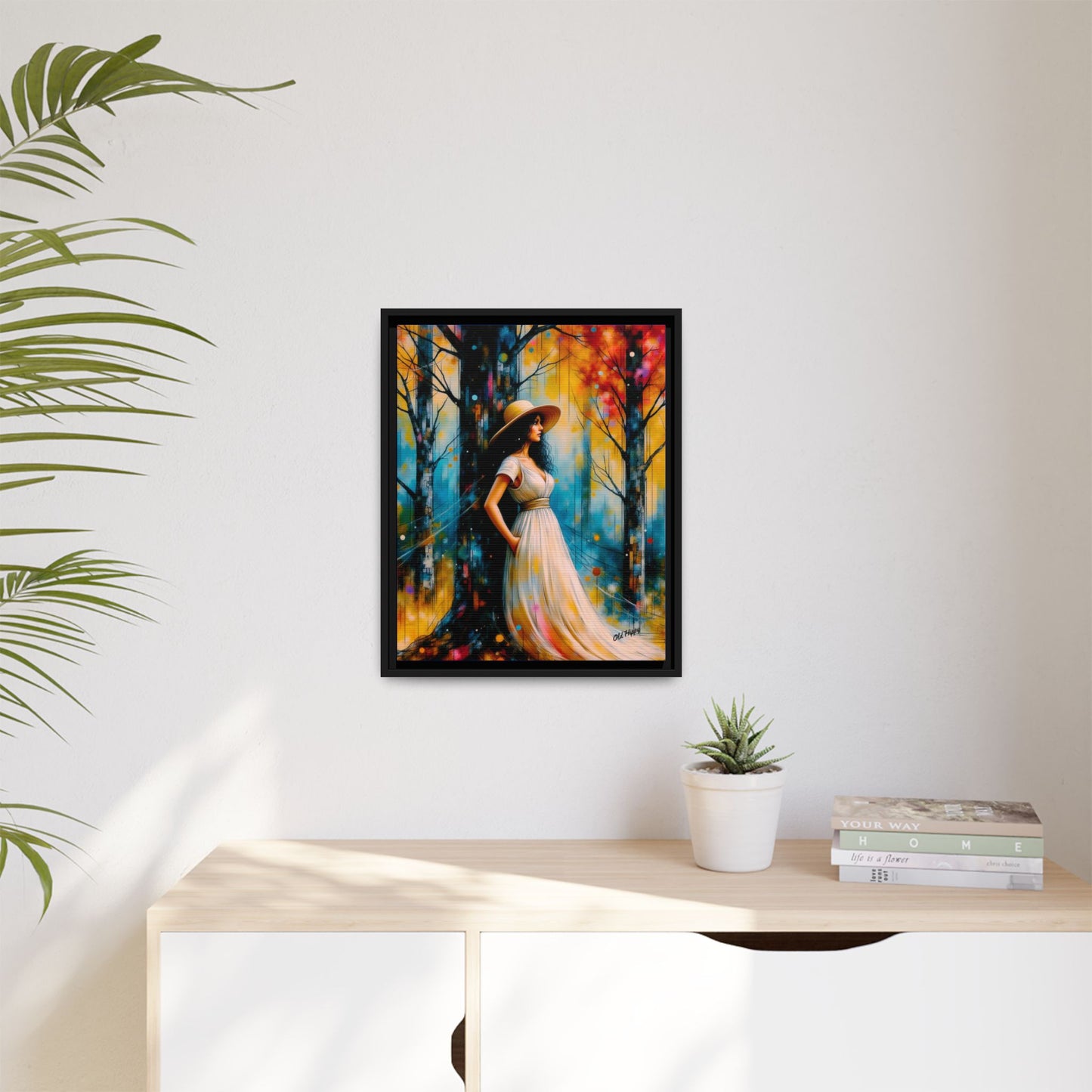 Whispers of Autumn Light Framed Canvas Art