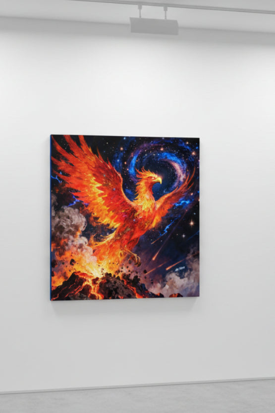 Rise Beyond the Ashes- AI Canvas Art by Old Hippy