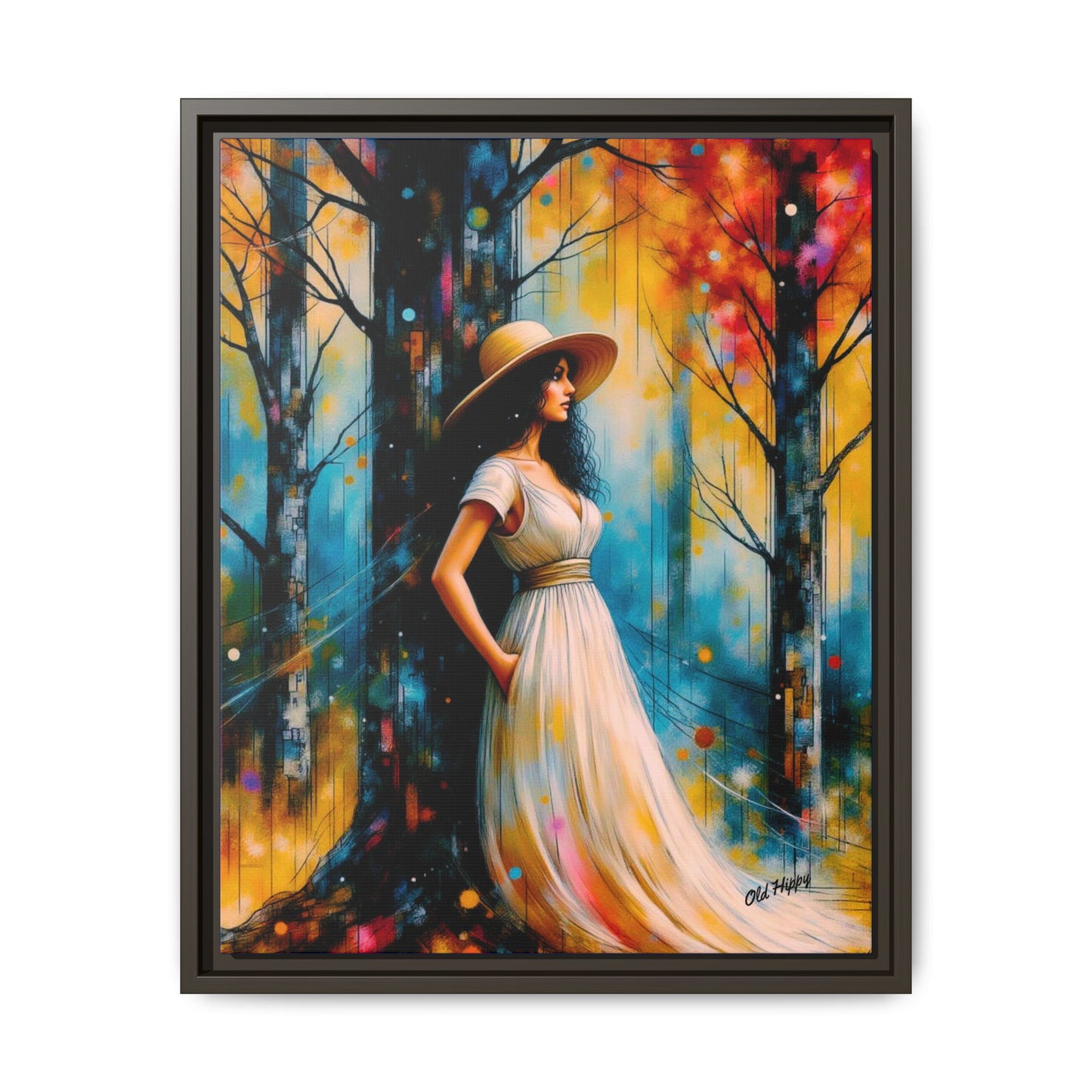 Whispers of Autumn Light Framed Canvas Art