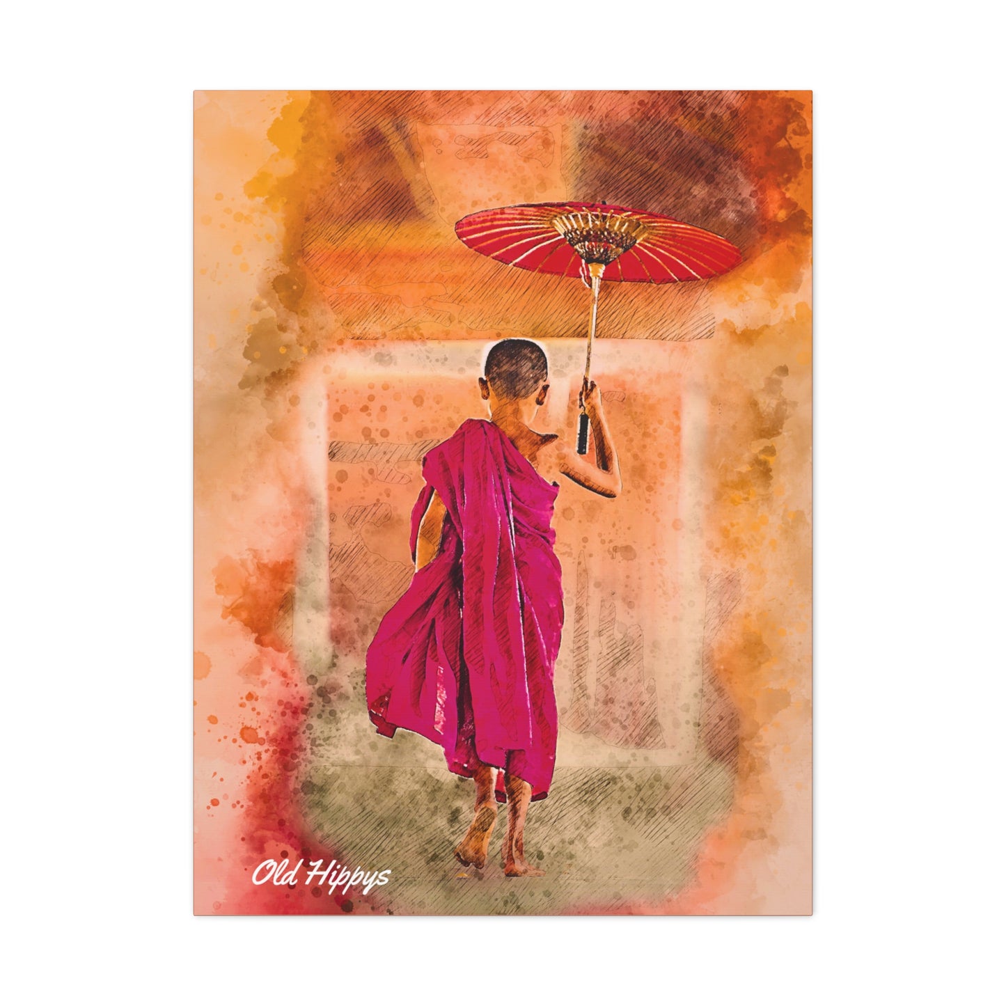 Monsoon Melodies: A Portrait of Youth Canvas Wrap