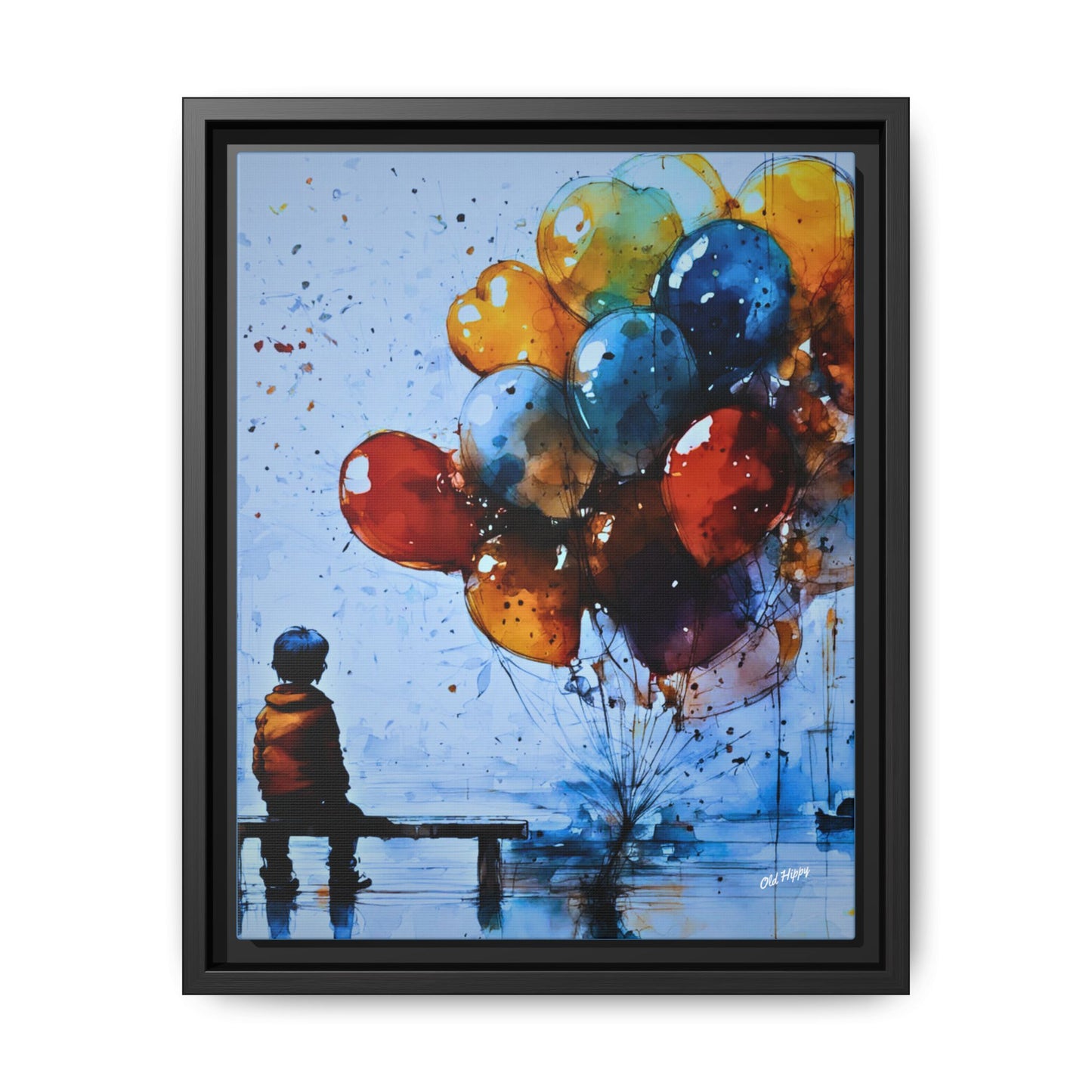 Dreamer's Pause Wood Framed Canvas Art by Old Hippy