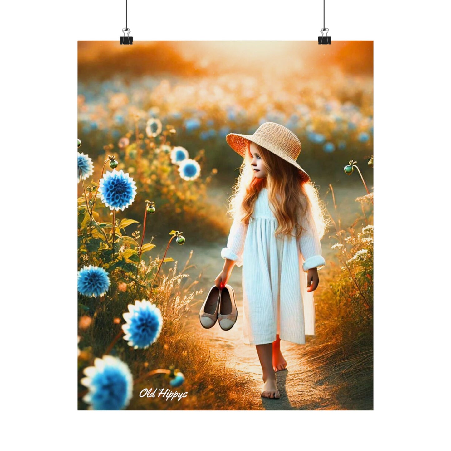 A Girl and Her Thoughts Matte Vertical Poster