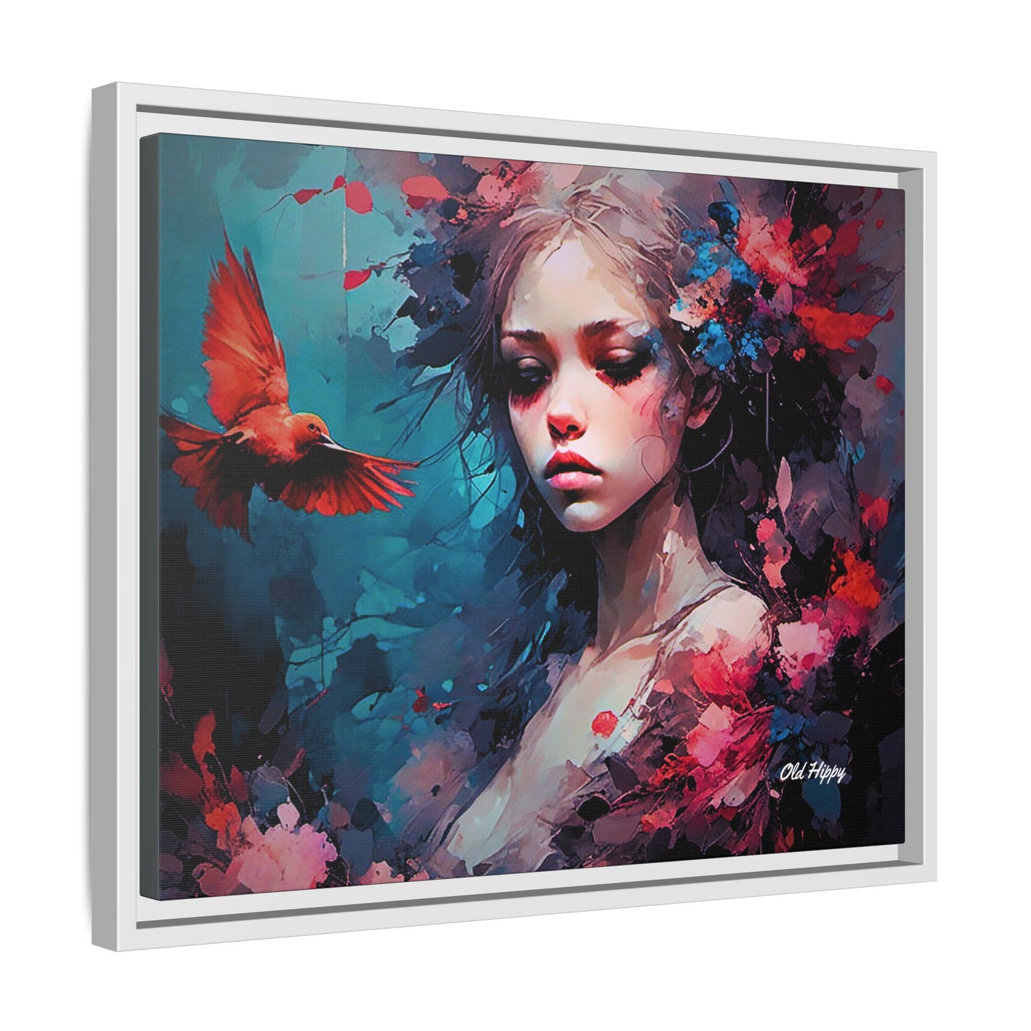 "Where Prayers Become Flight" Framed Canvas Art