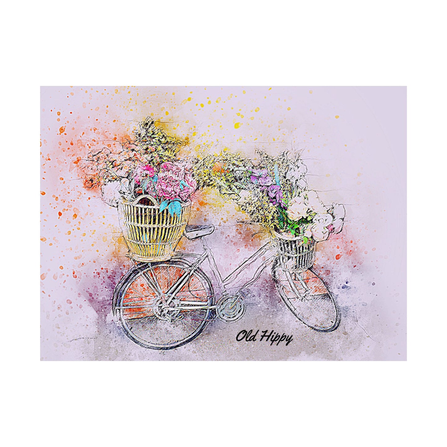 Watercolor Bicycle  Premium Print Poster