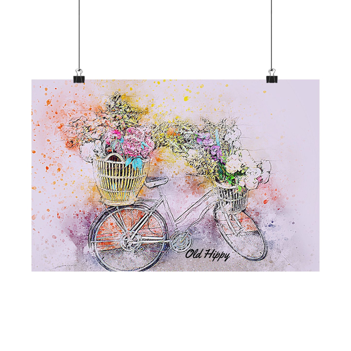 Watercolor Bicycle  Premium Print Poster