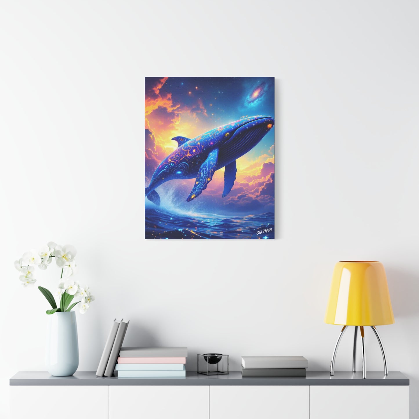 Starlight Leviathan Stretched Canvas AI Art by Old Hippy