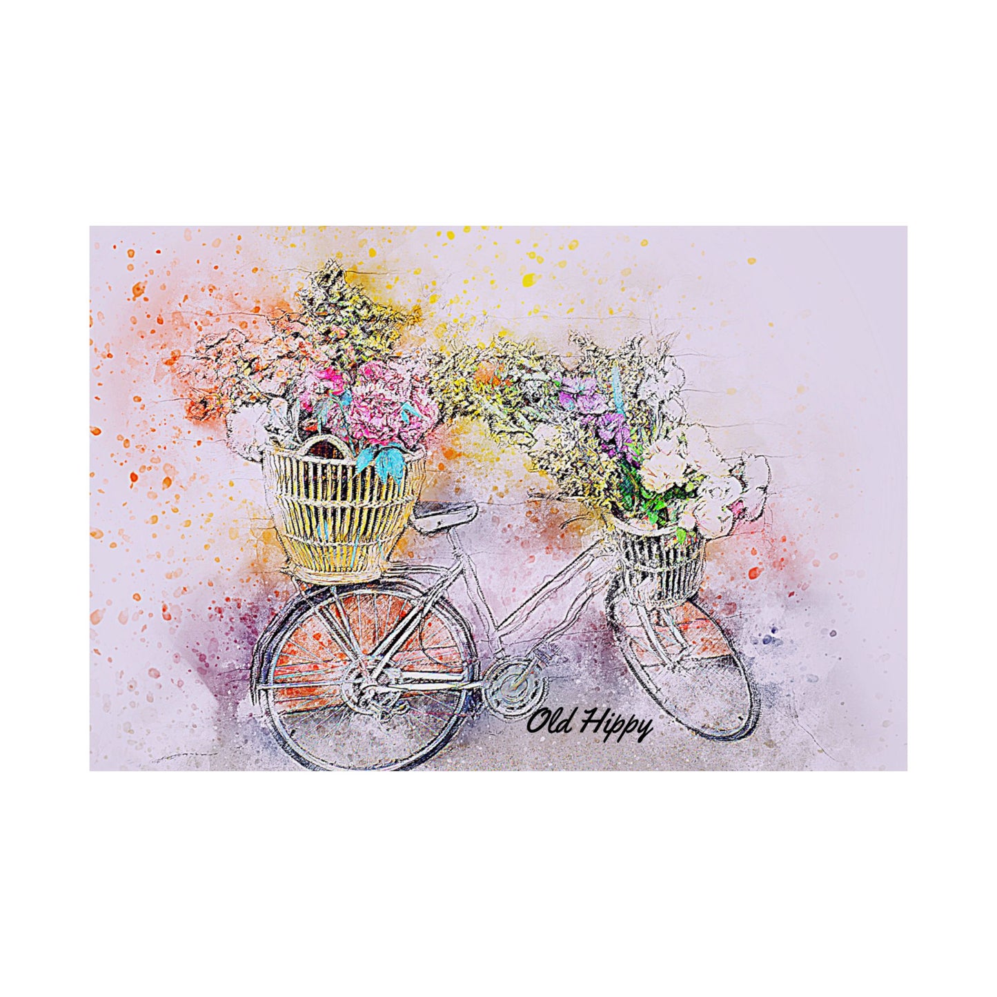 Watercolor Bicycle  Premium Print Poster