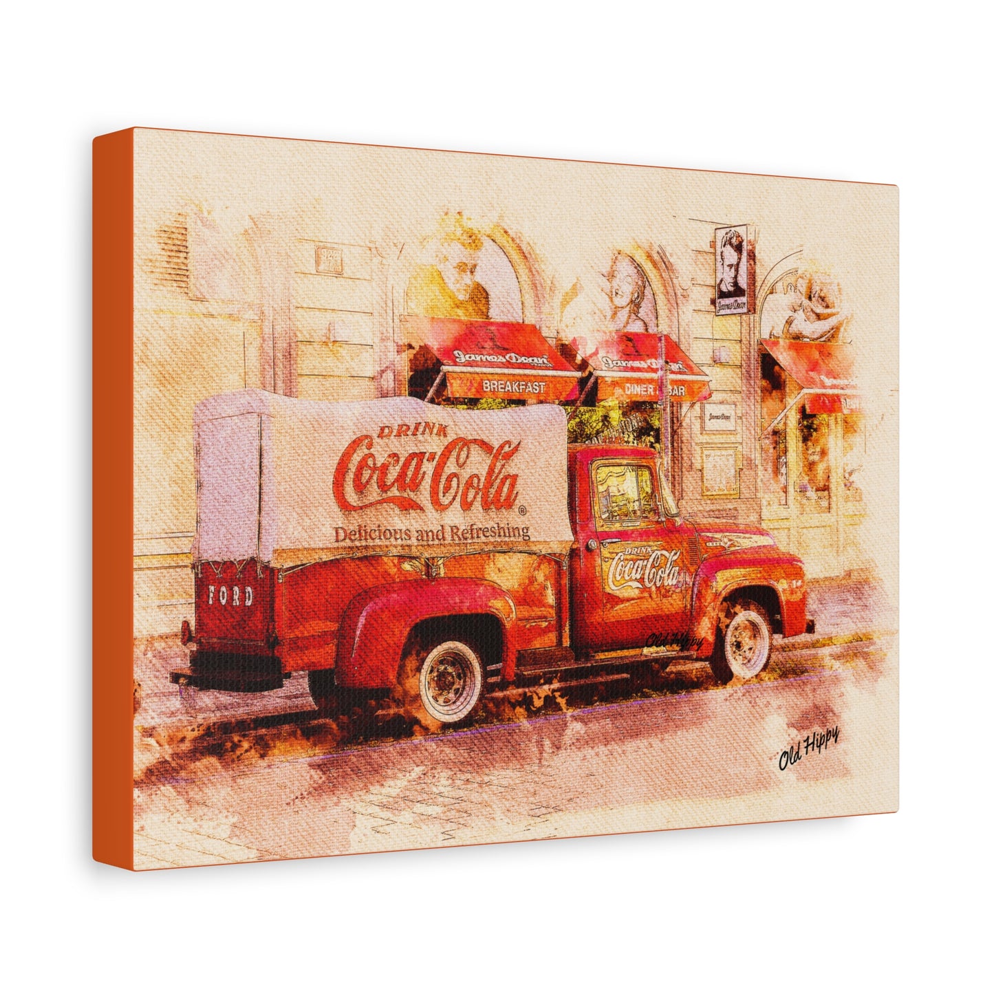 "Coke and Americana" – Vintage Coca-Cola Delivery Truck Canvas Art