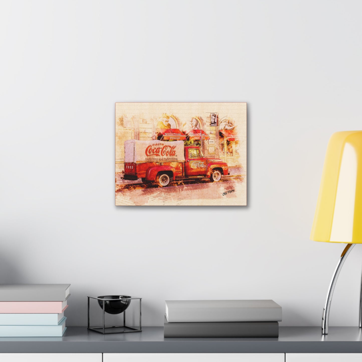 Retro Coca Cola Truck Canvas Wrap
