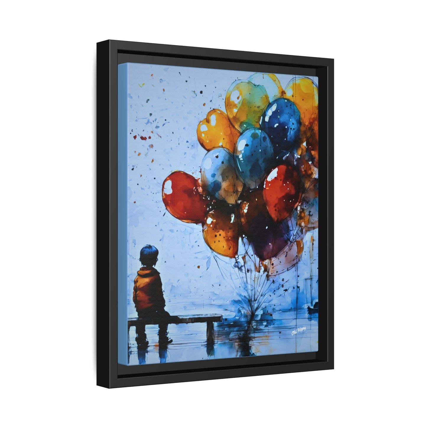 Dreamer's Pause Wood Framed Canvas Art by Old Hippy