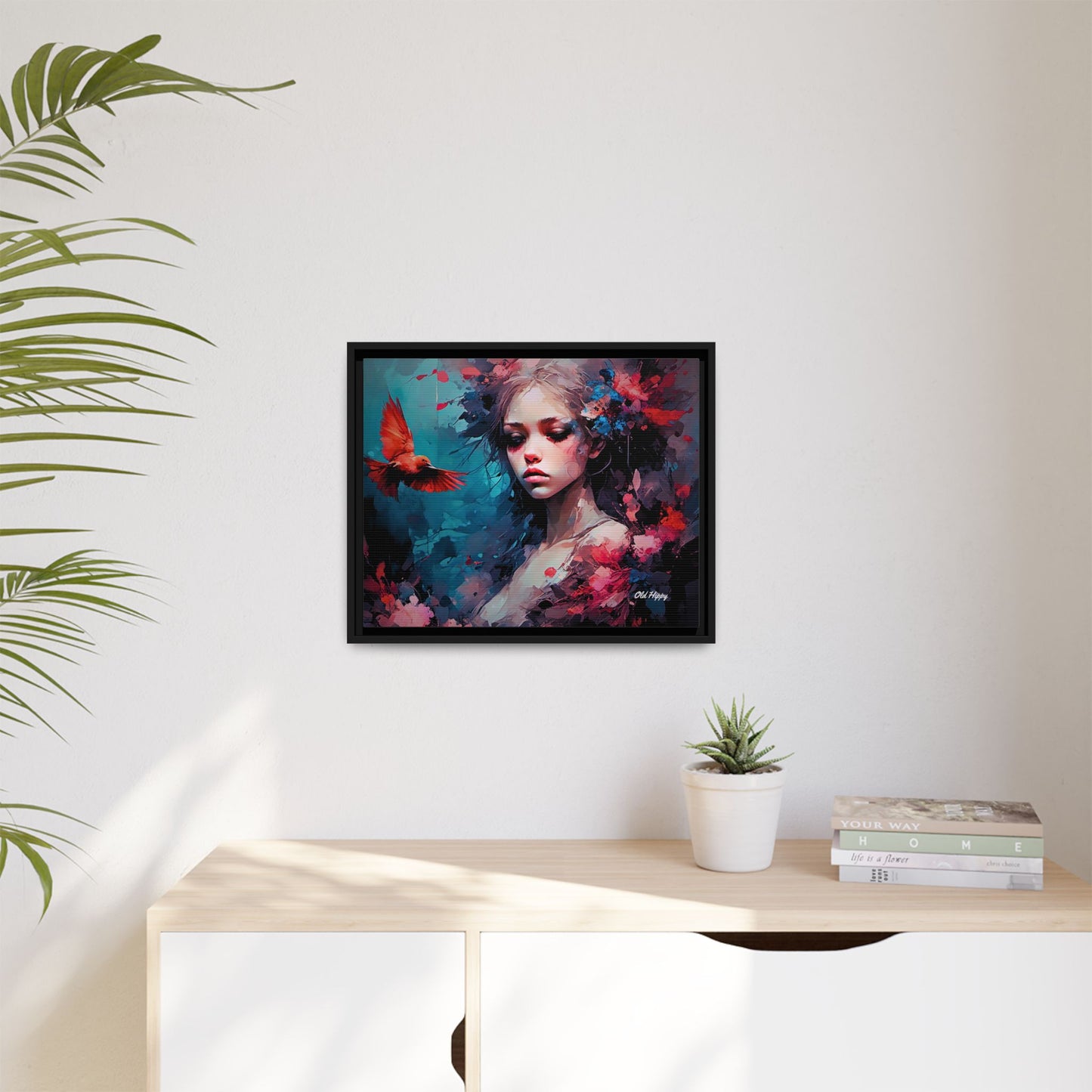 "Where Prayers Become Flight" Framed Canvas Art