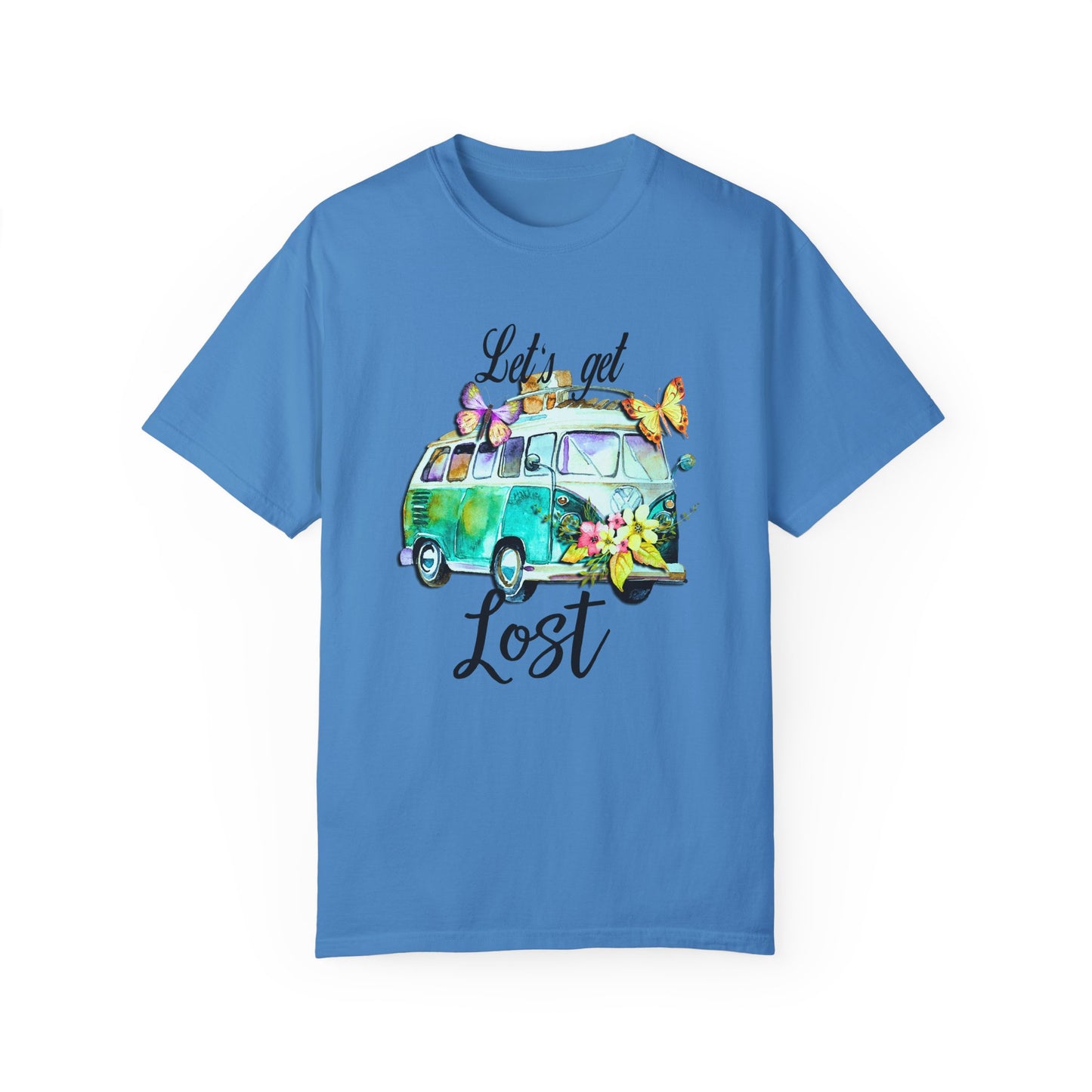 Let's Get Lost Unisex Garment-Dyed T-Shirt - Travel Vibes & Adventure Spirit