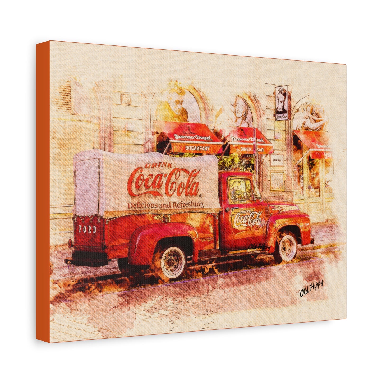 "Coke and Americana" – Vintage Coca-Cola Delivery Truck Canvas Art