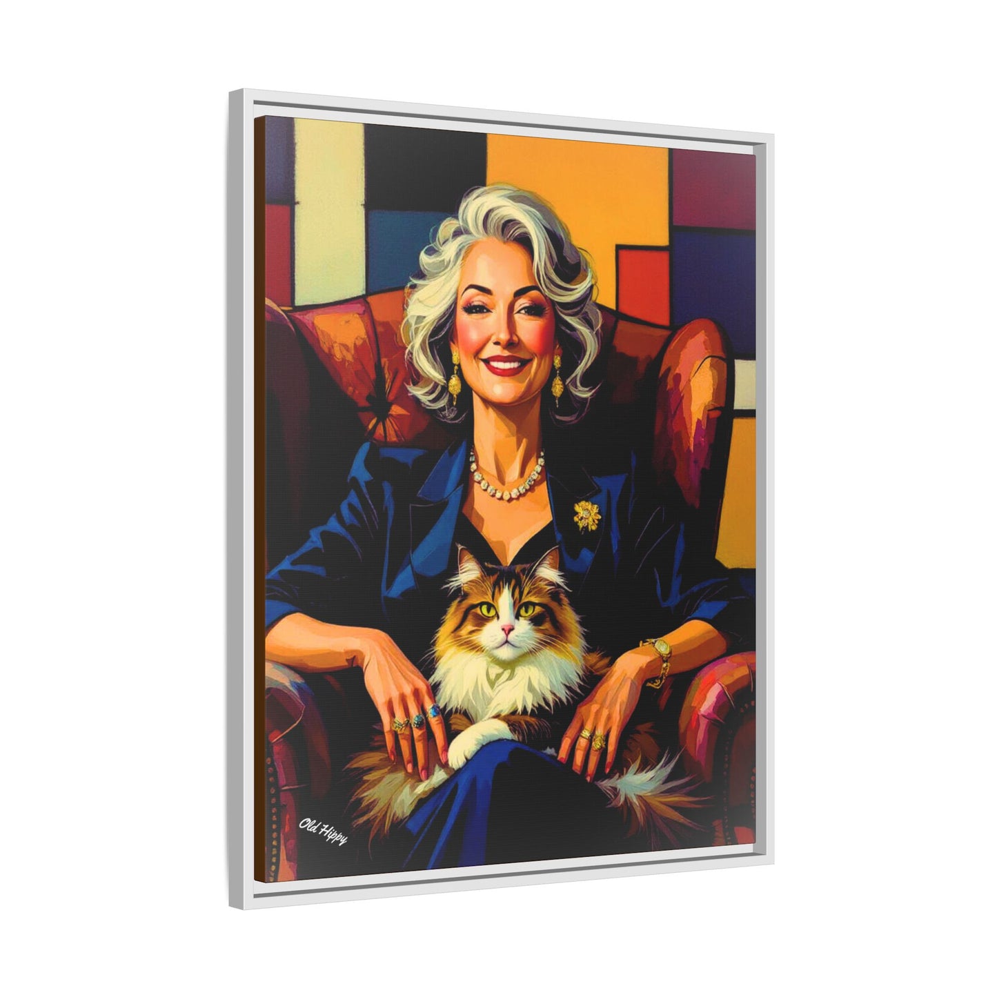 “The Matriarch: Cubist Portrait by Old Hippy