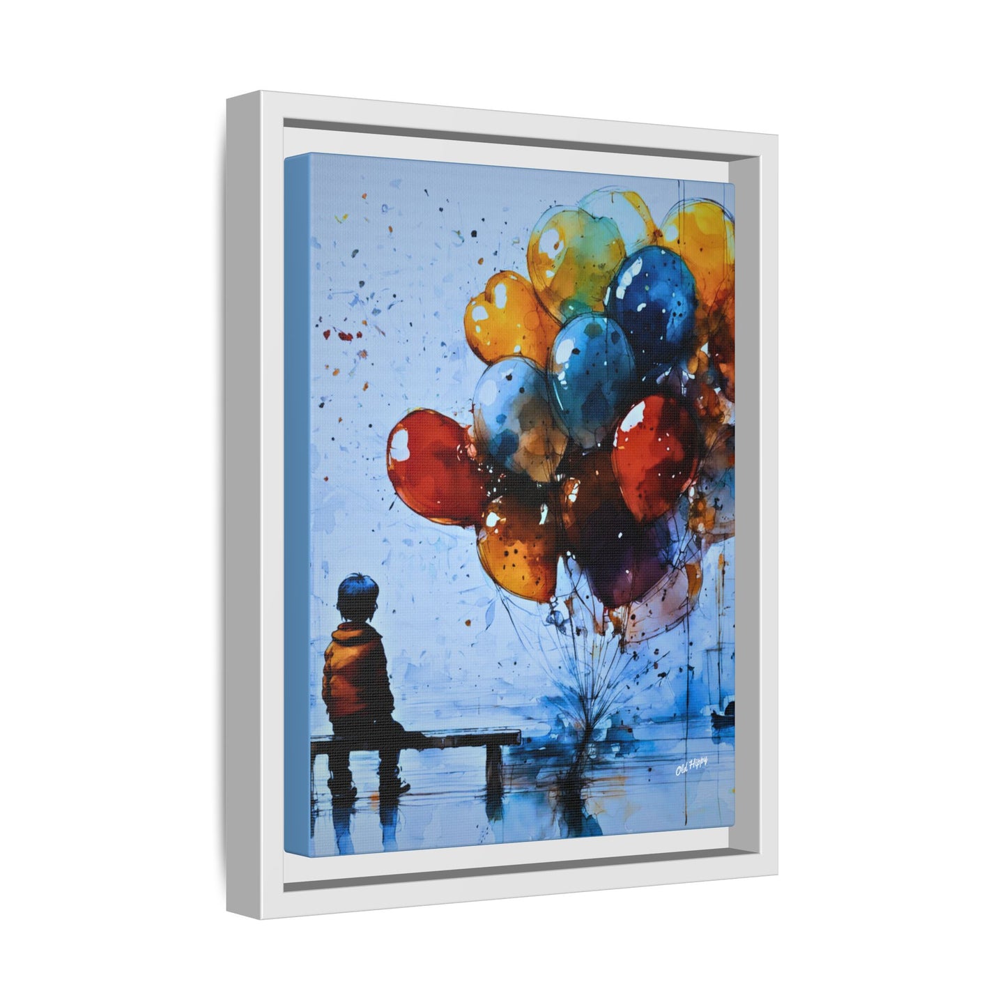Dreamer's Pause Wood Framed Canvas Art by Old Hippy