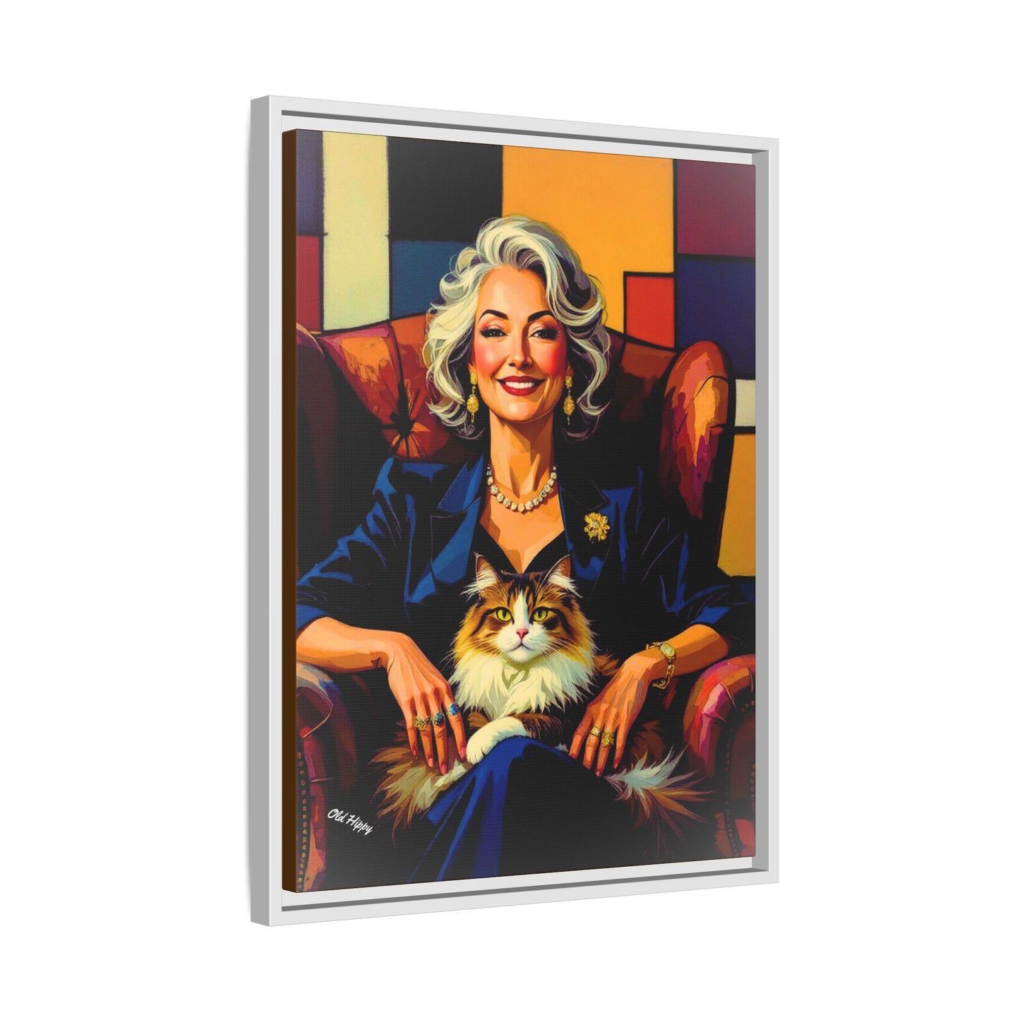 “The Matriarch: Cubist Portrait by Old Hippy