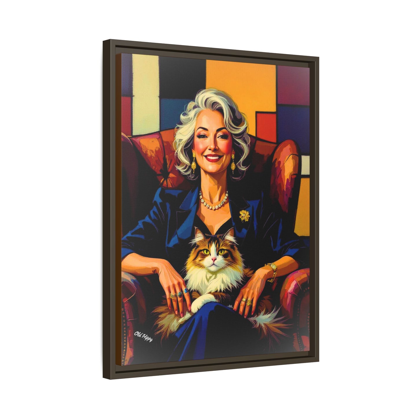 “The Matriarch: Cubist Portrait by Old Hippy