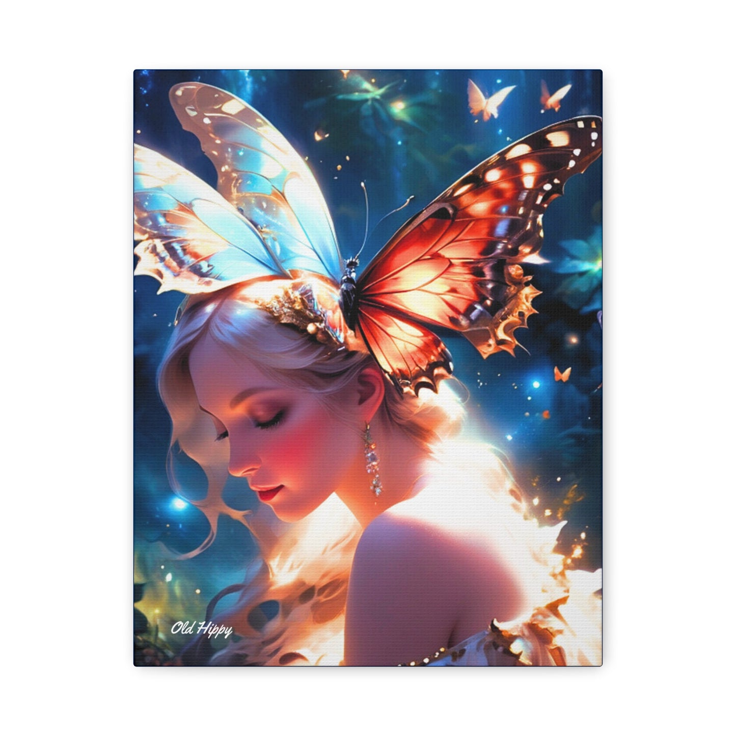 “Butterfly Angel” – Ethereal Fantasy Portrait Canvas