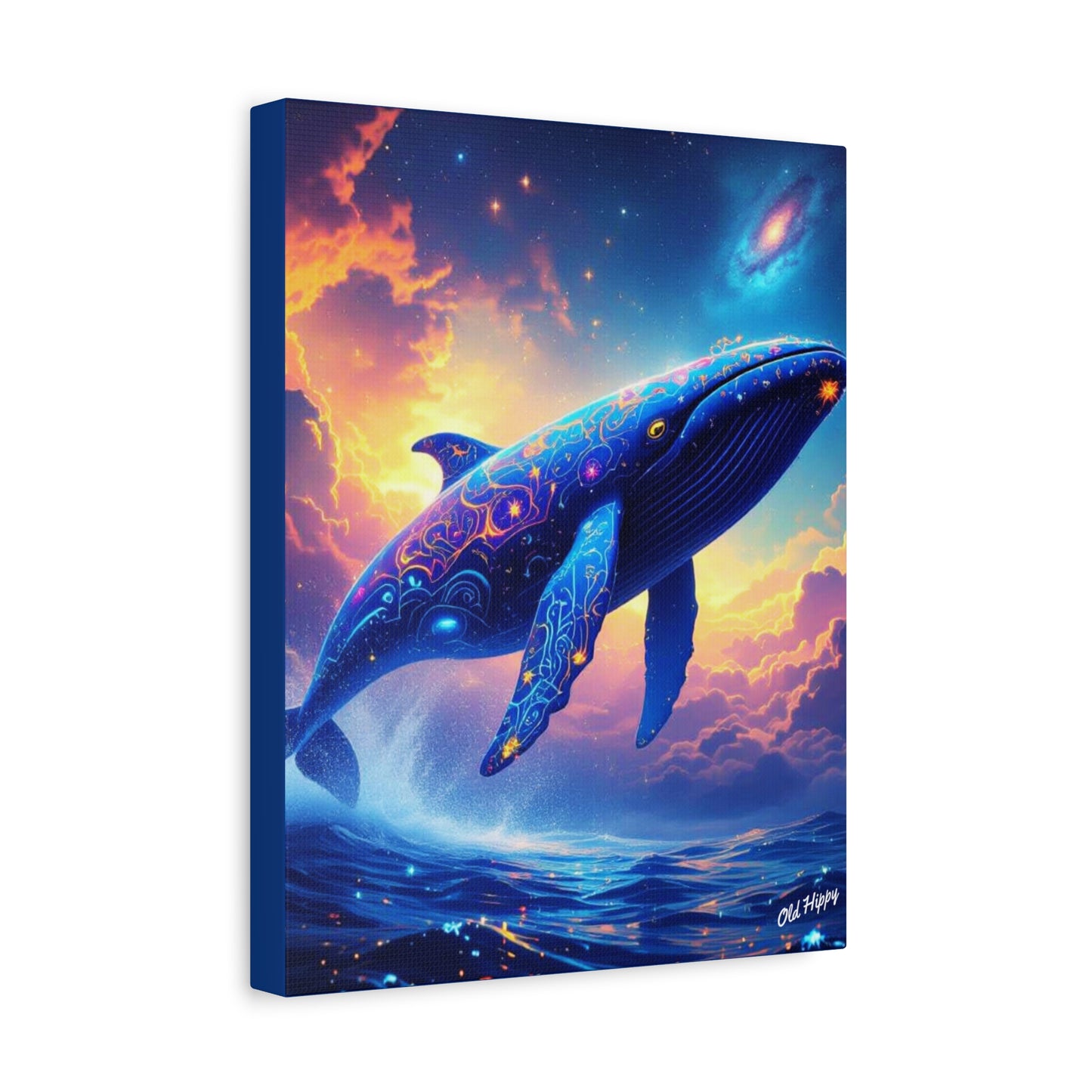 Starlight Leviathan Stretched Canvas AI Art by Old Hippy