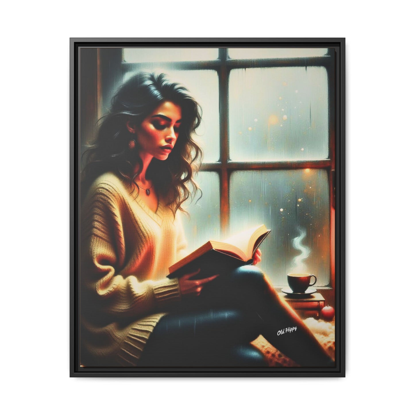 Quiet Moments Wood Framed Canvas by Old Hippy