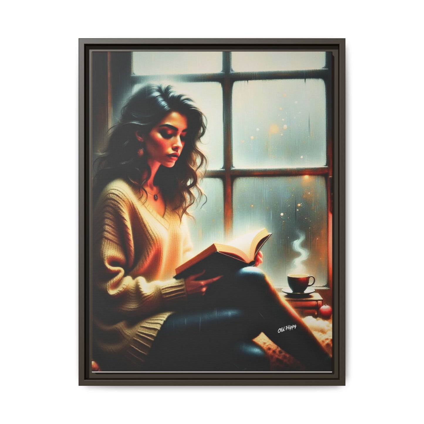 Quiet Moments Wood Framed Canvas by Old Hippy