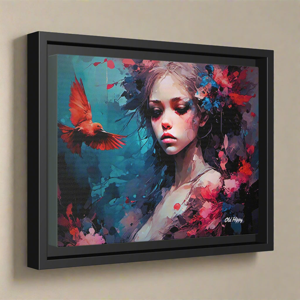 "Where Prayers Become Flight" Framed Canvas Art
