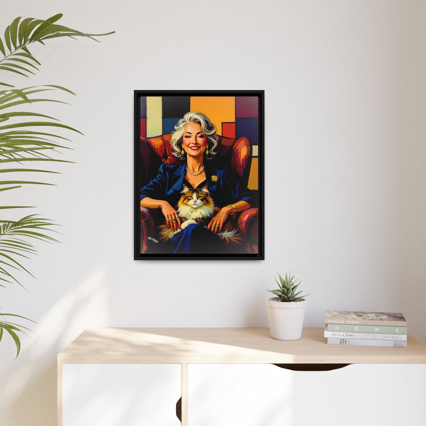 “The Matriarch: Cubist Portrait by Old Hippy