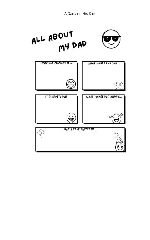 An Interactive Activity Book for a Dad and His Kids
