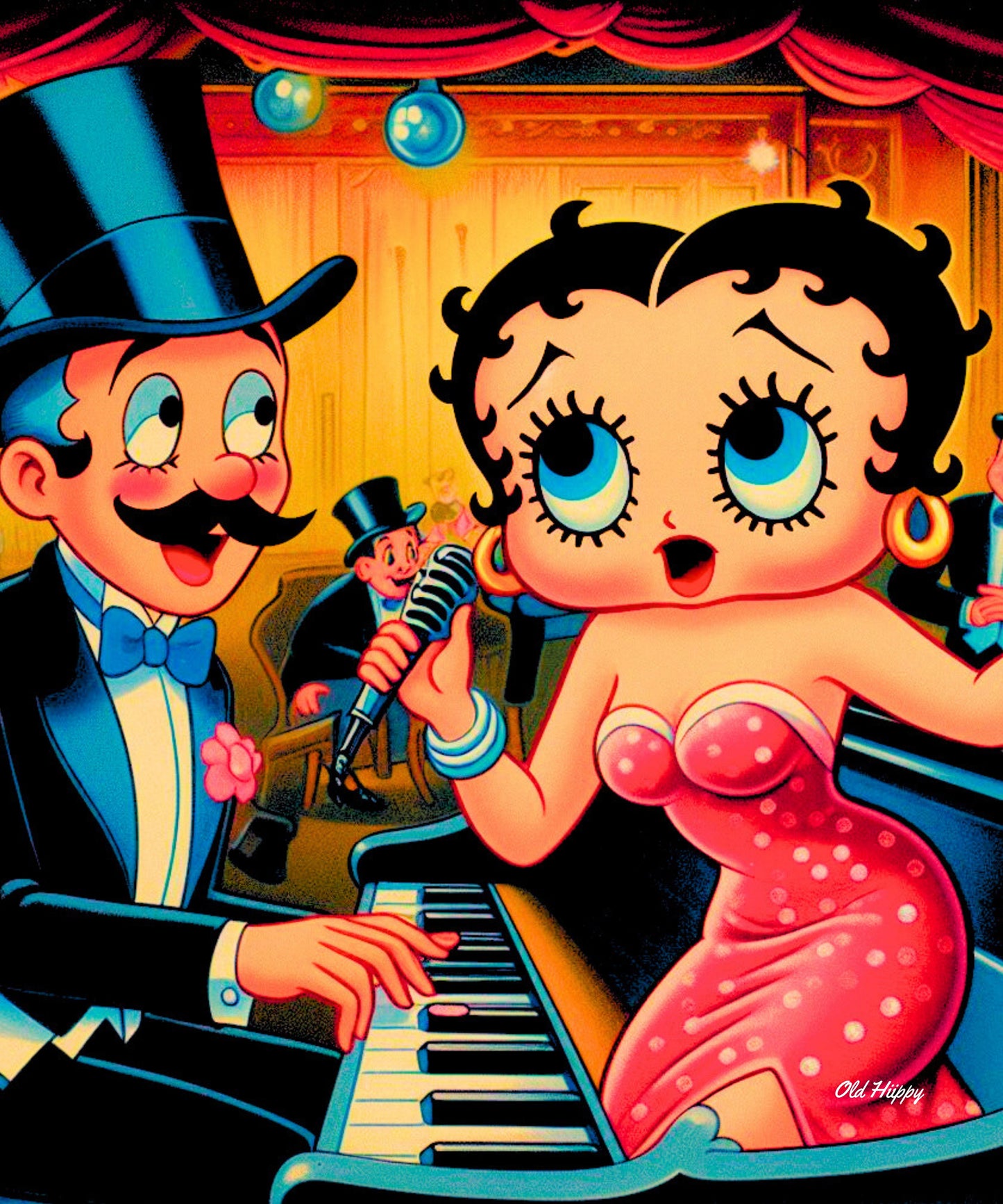 Betty Sings the Blues AI Digital Art by Old Hippy