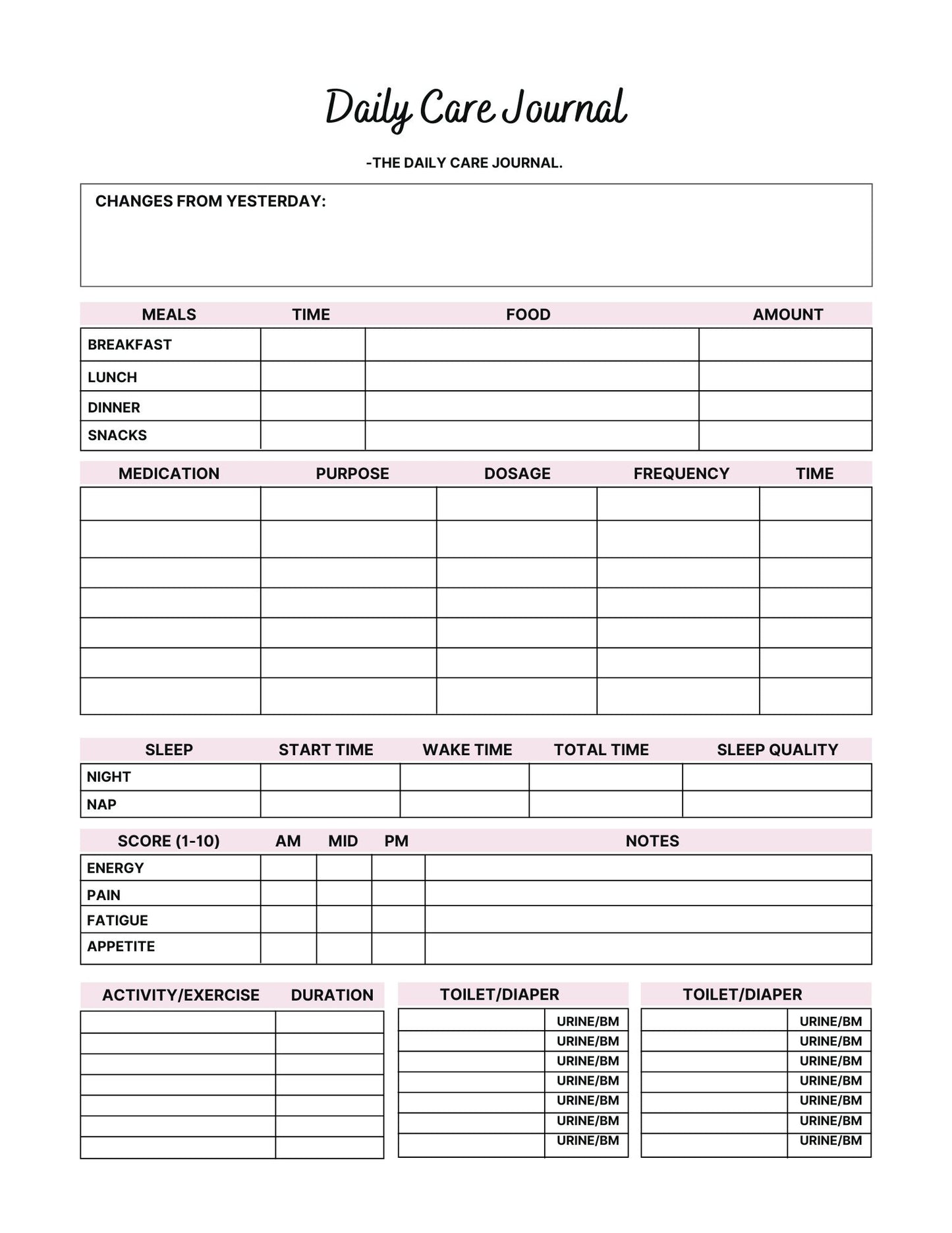 Caregiver Planner – A Gentle Guide for those who give so much
