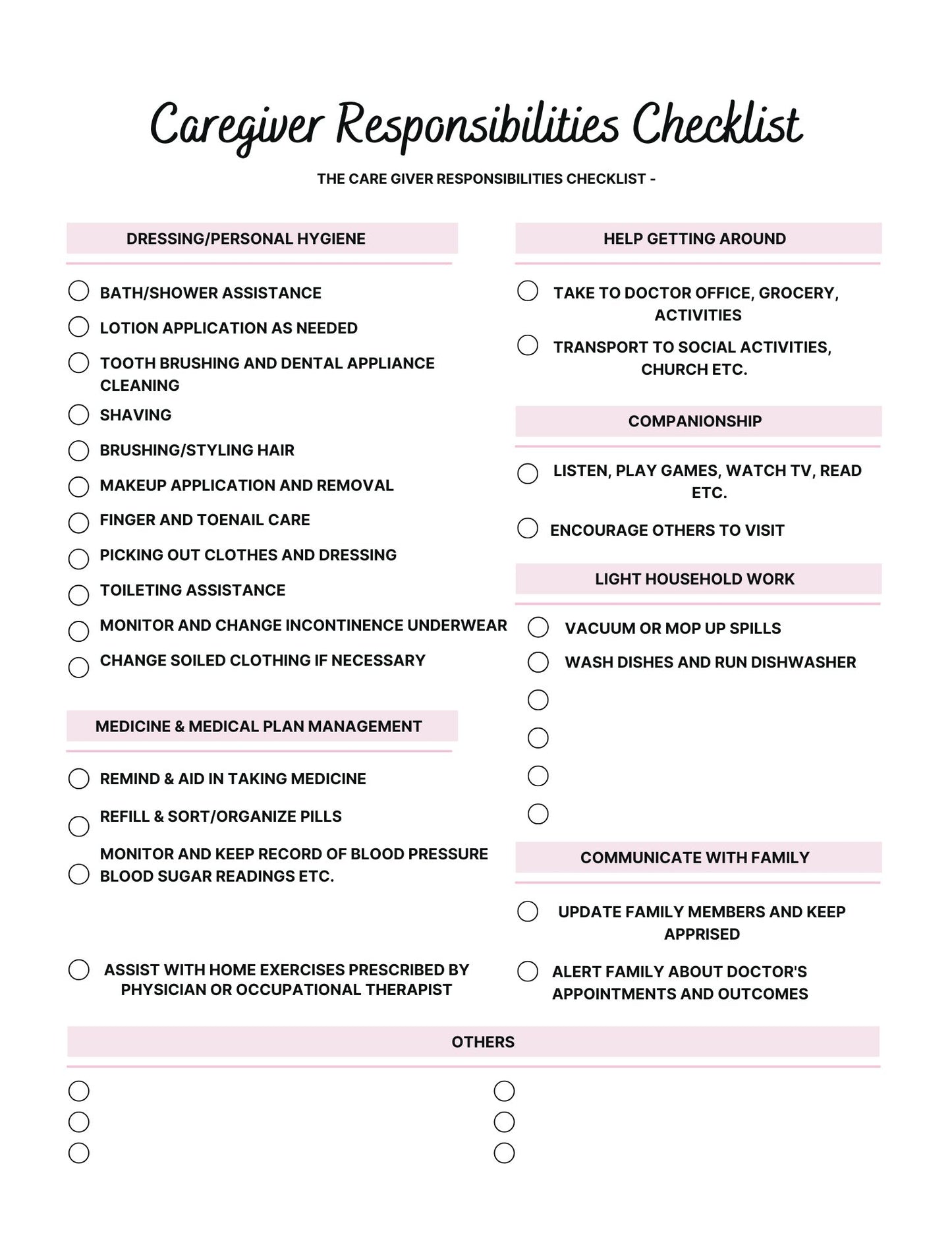 Caregiver Planner – A Gentle Guide for those who give so much