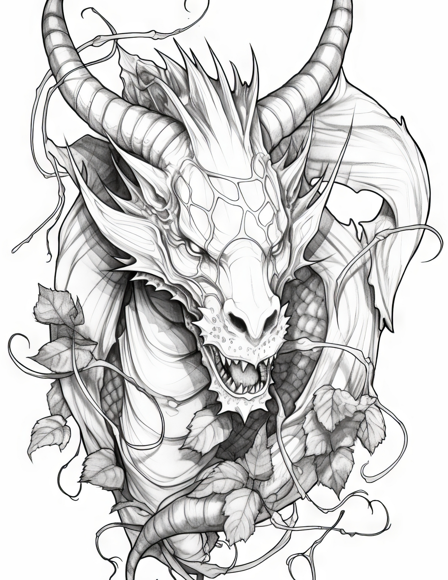 Fantasy Dragons Coloring Pages