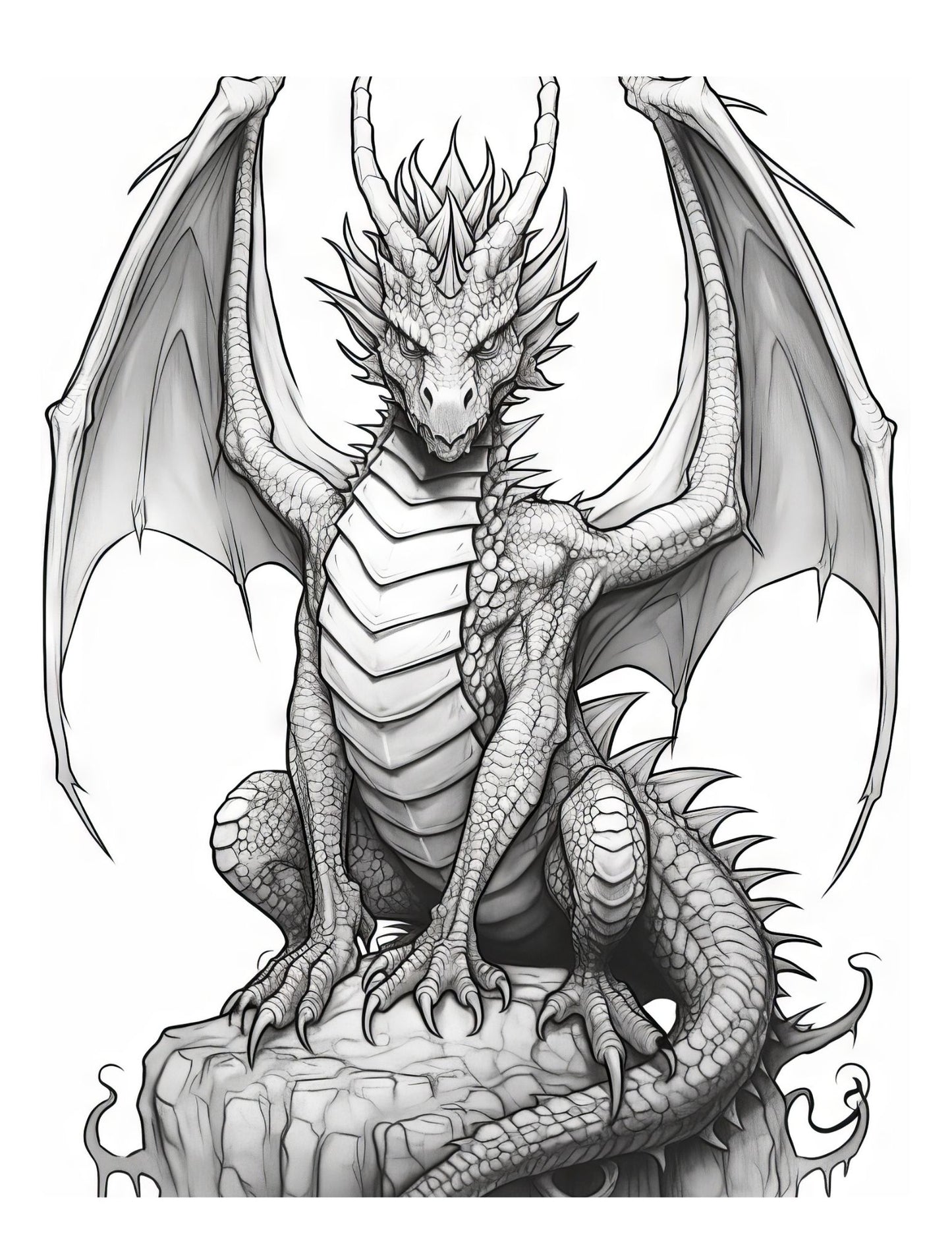 Fantasy Dragons Coloring Pages
