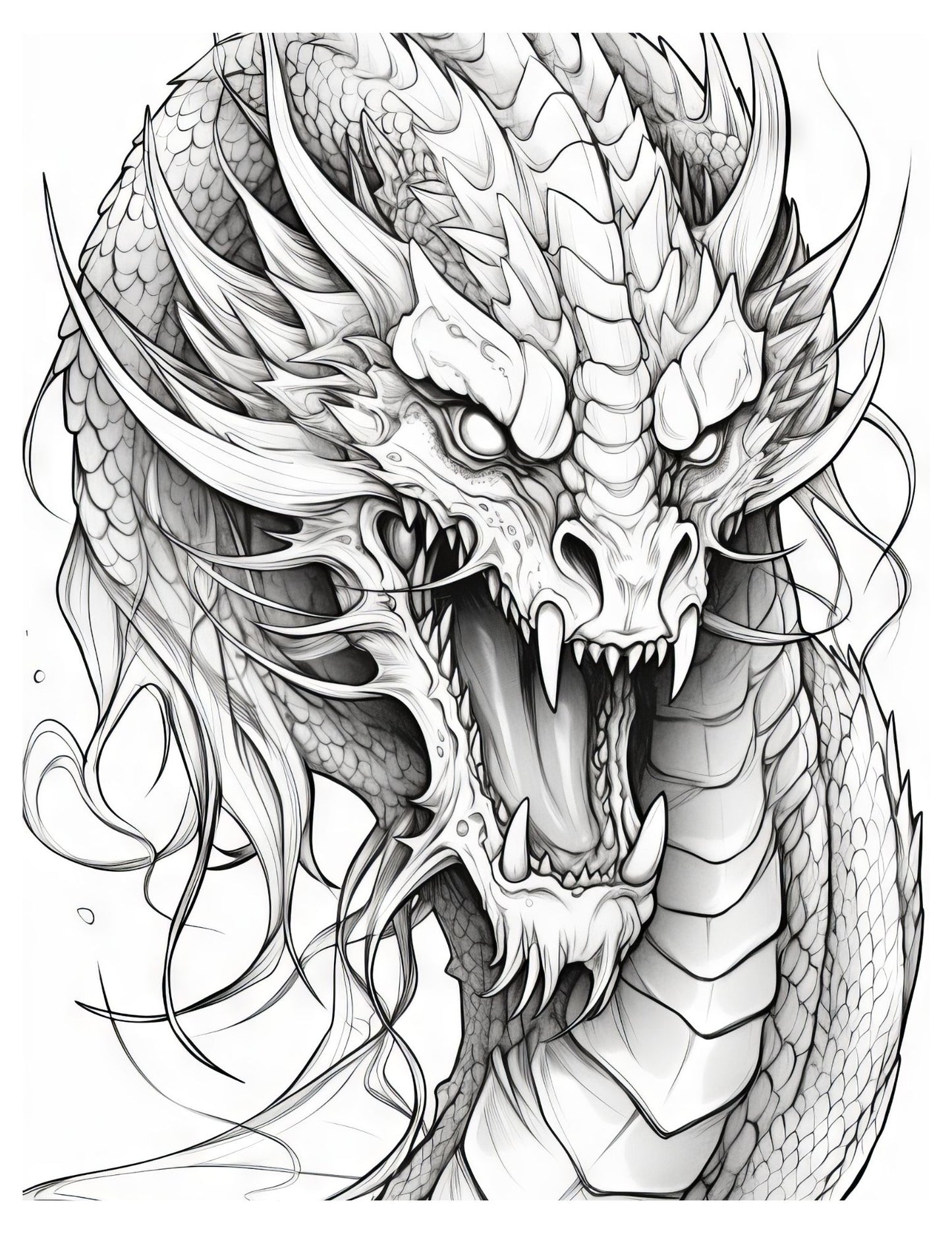 Fantasy Dragons Coloring Pages