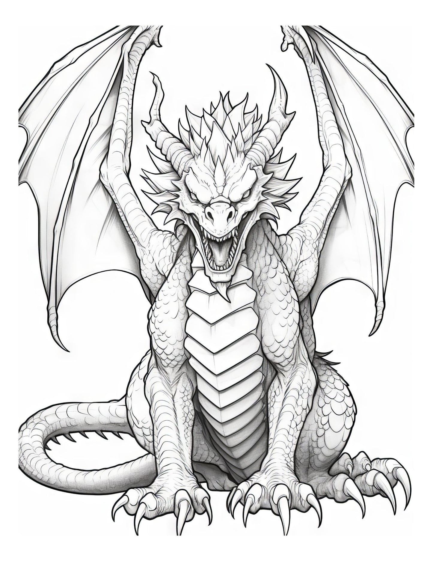 Fantasy Dragons Coloring Pages