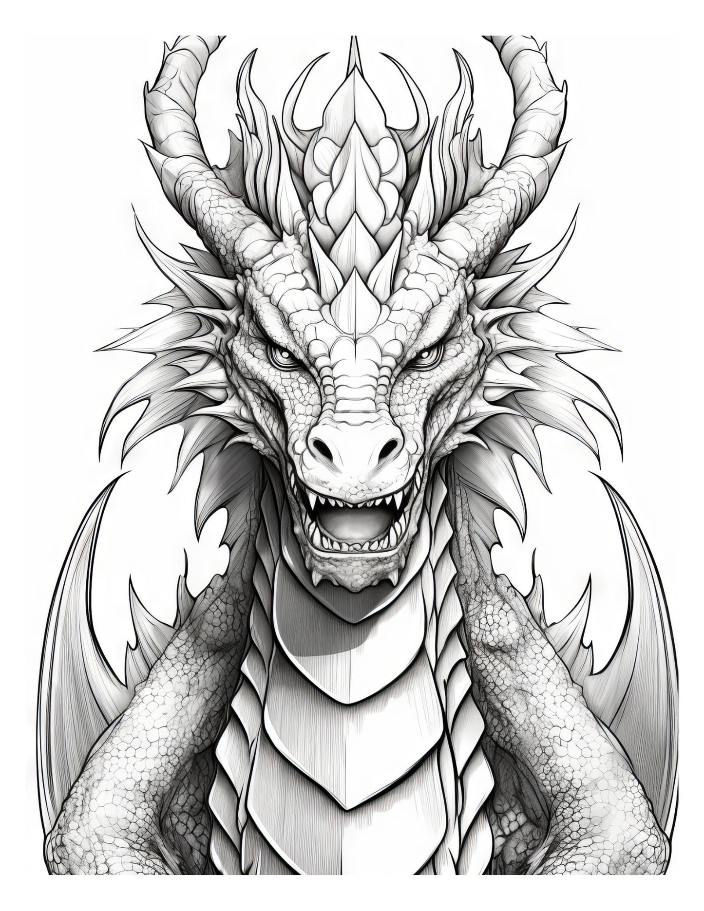 Fantasy Dragons Coloring Pages