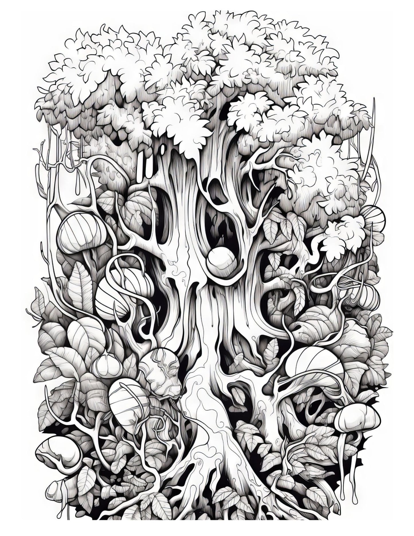 Fantasy Forests Adult Coloring Pages