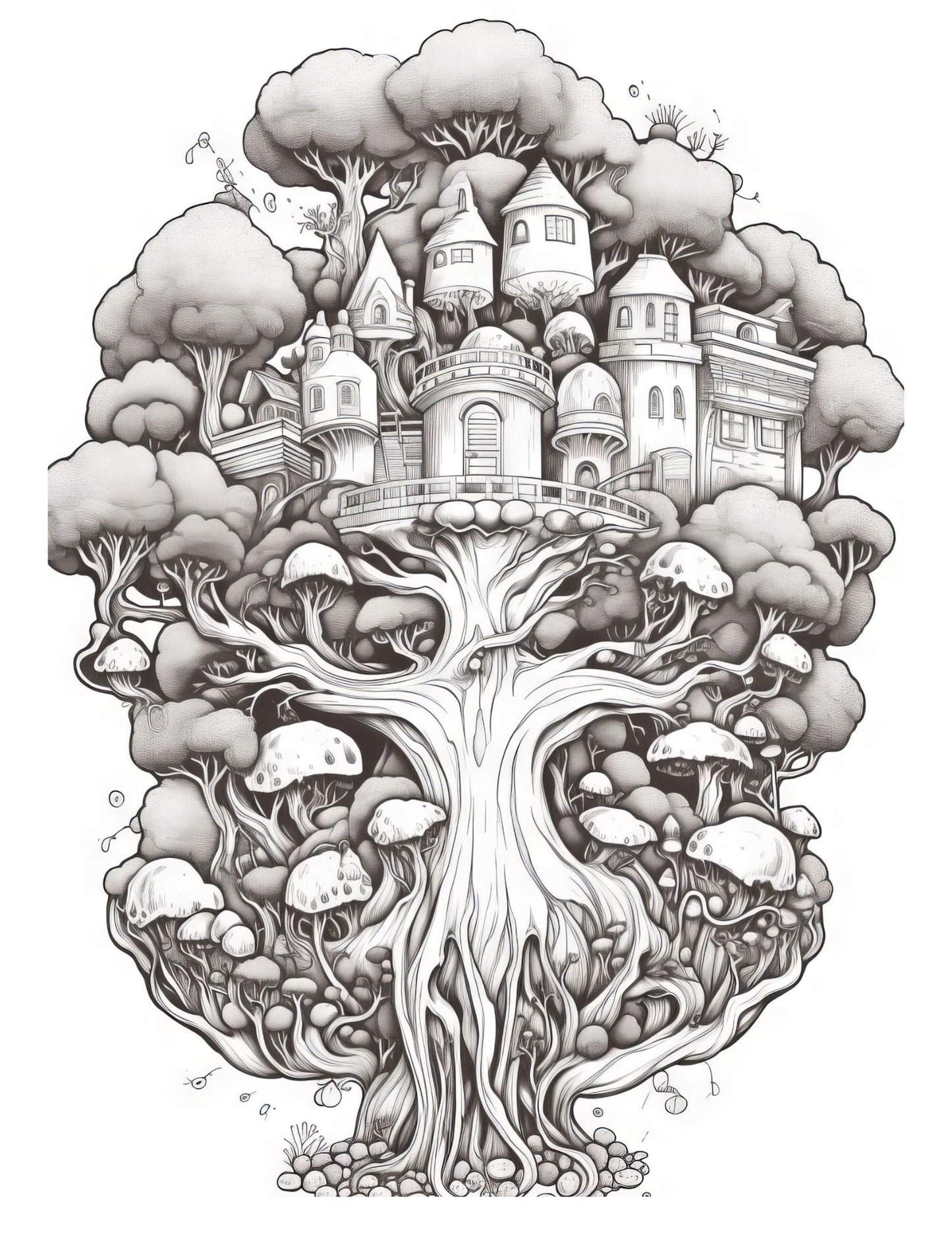 Fantasy Forests Adult Coloring Pages