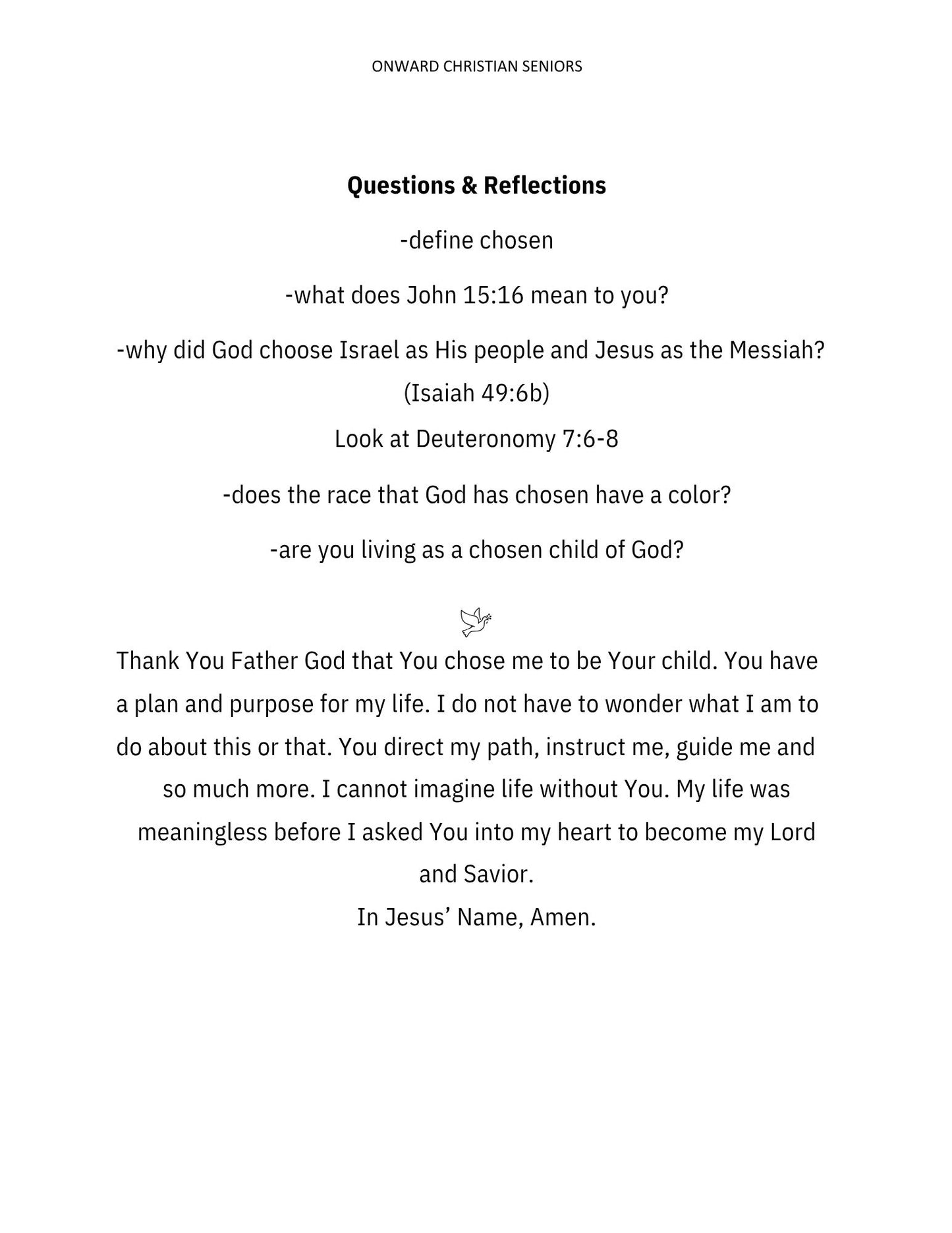 Onward Christian Seniors