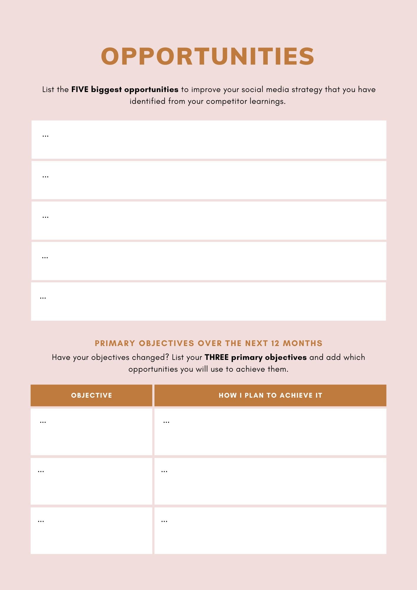 Social Media Content Planner