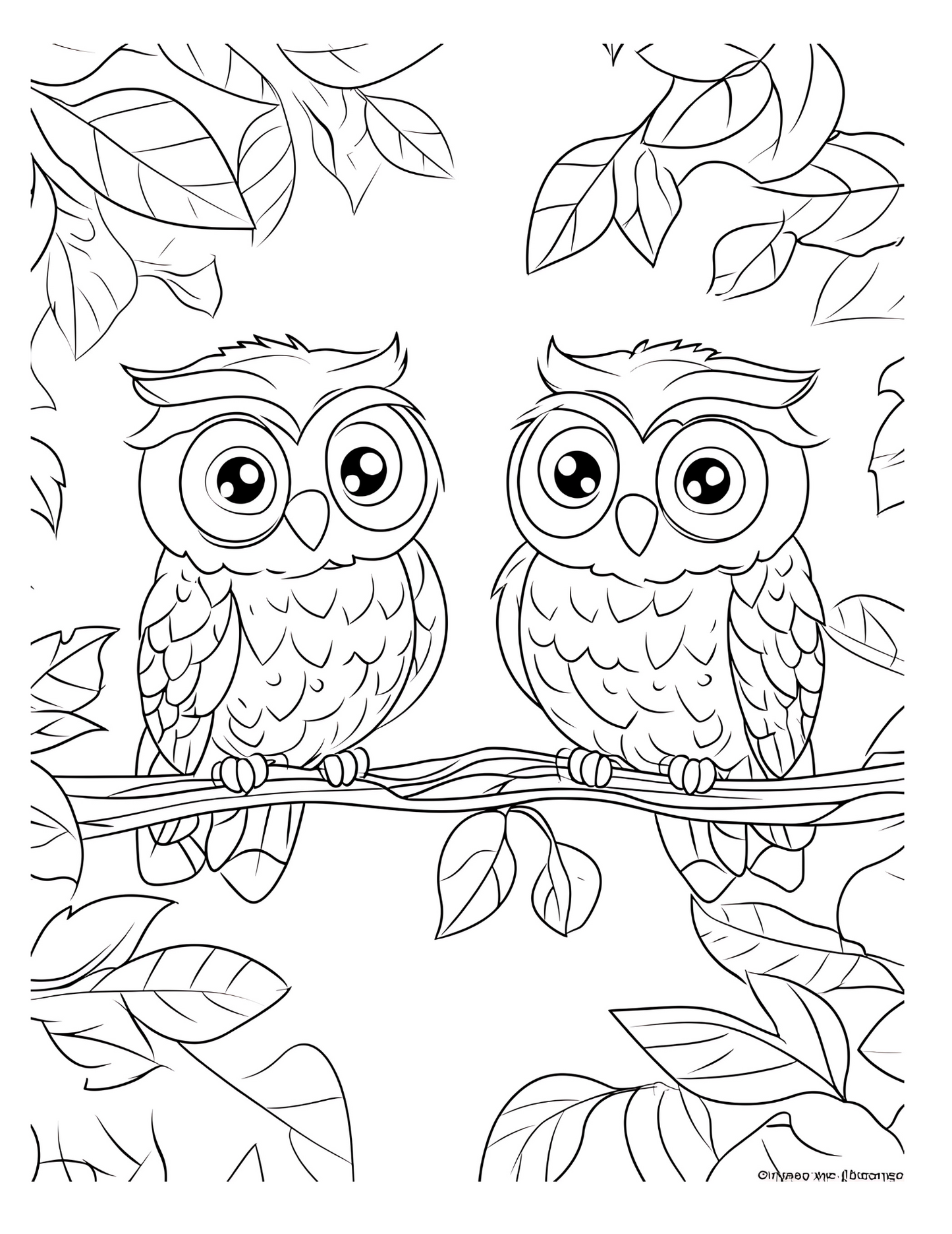 Whimsical Owl Coloring Pages