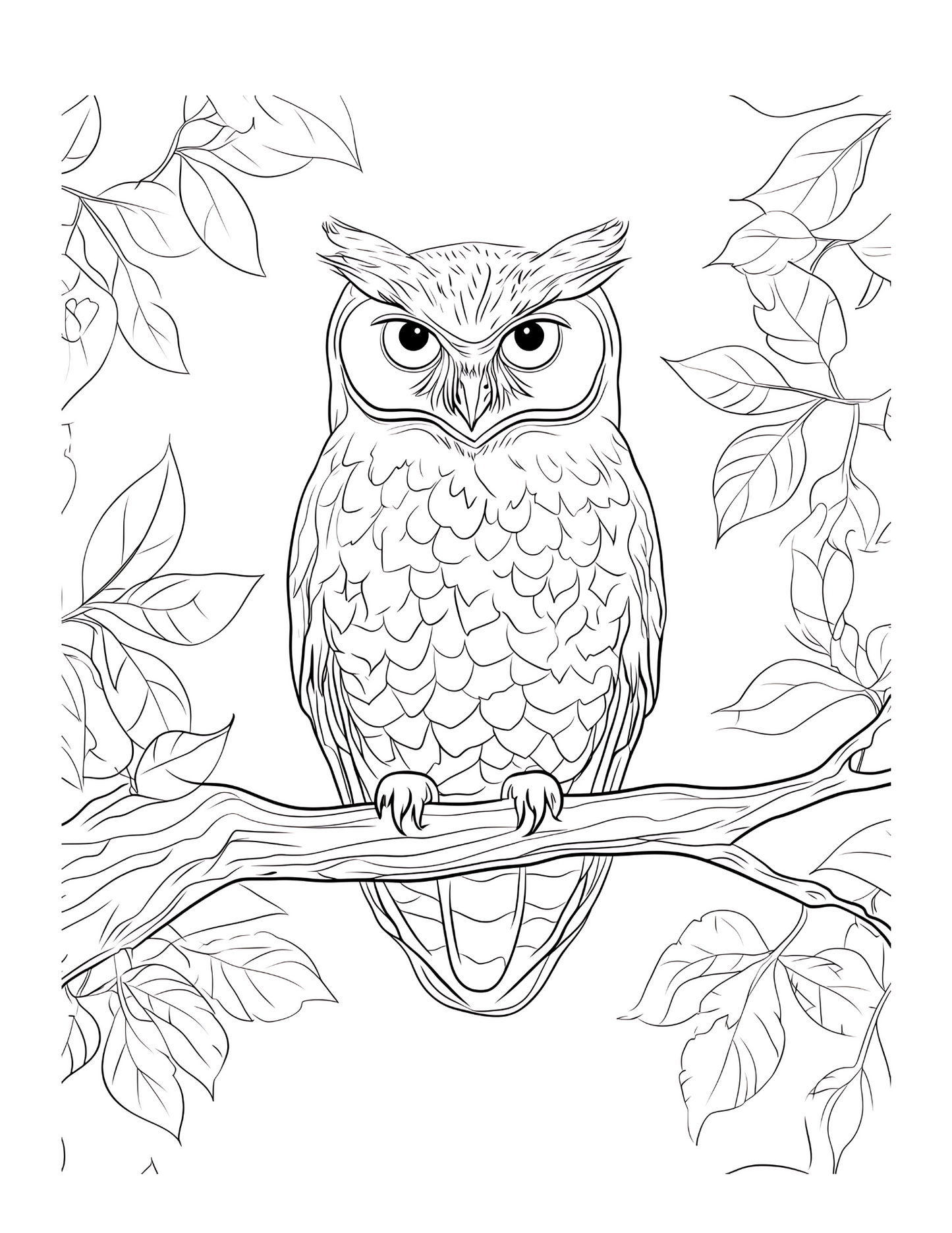 Whimsical Owl Coloring Pages