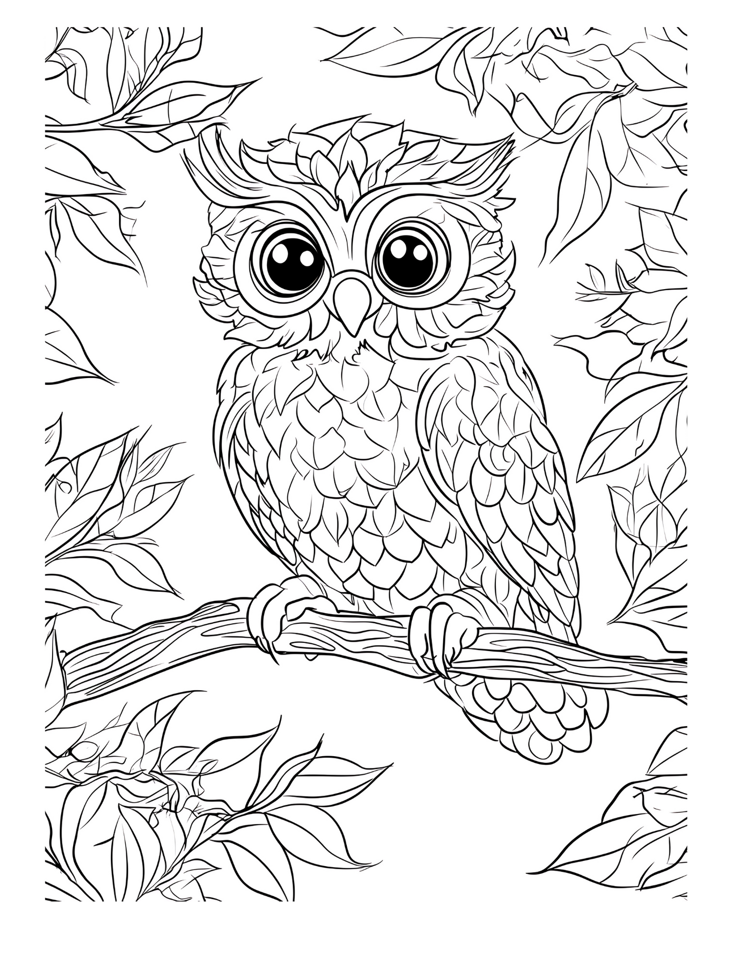 Whimsical Owl Coloring Pages