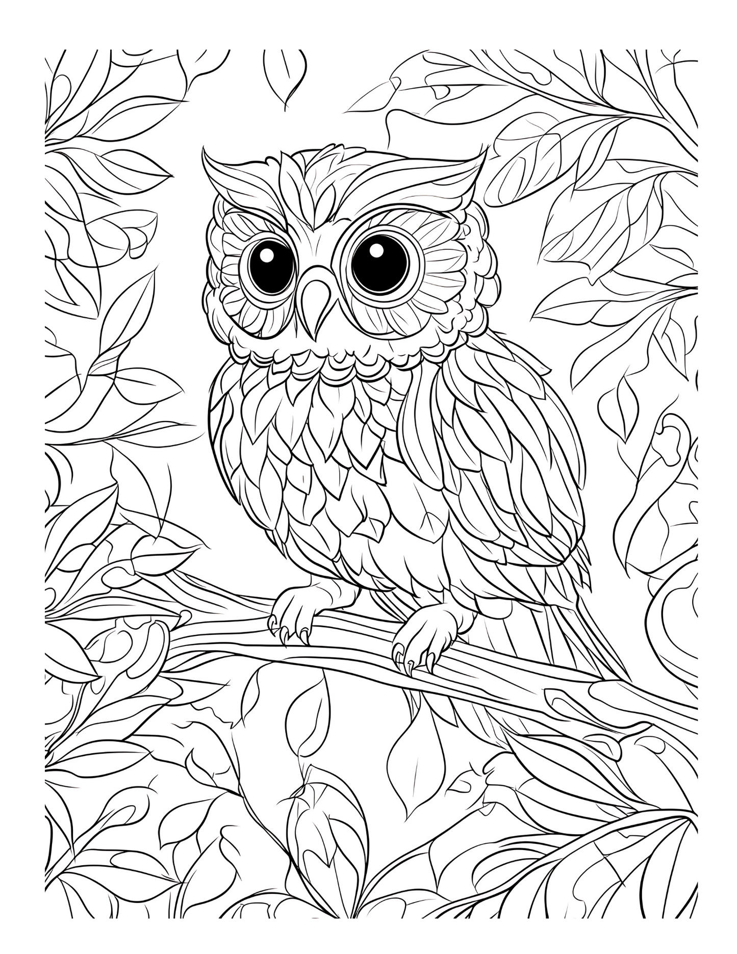Whimsical Owl Coloring Pages