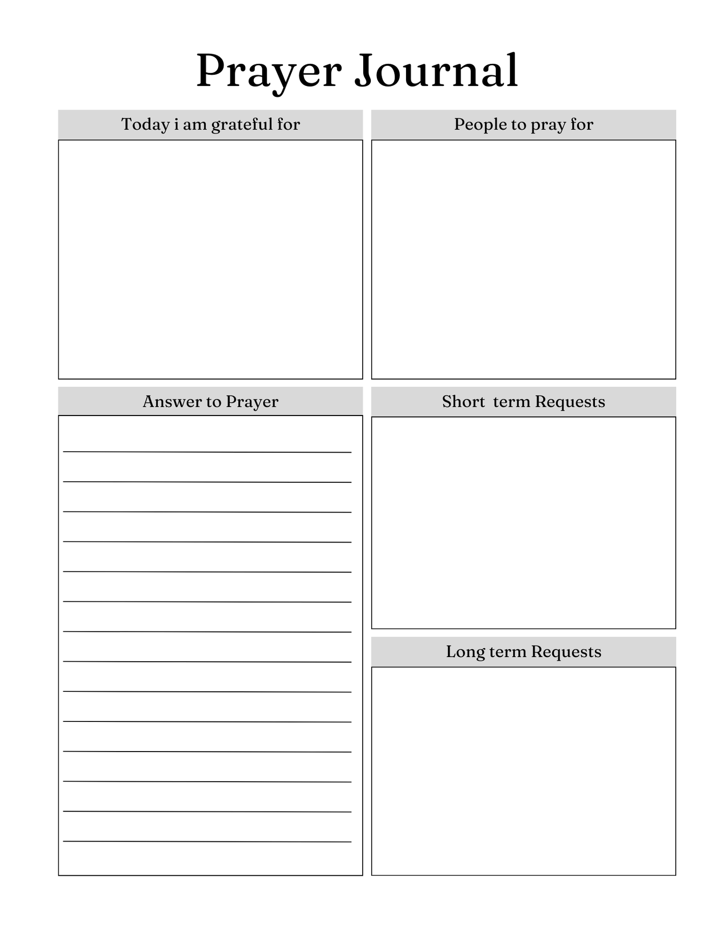 Prayer & Gratitude Journal