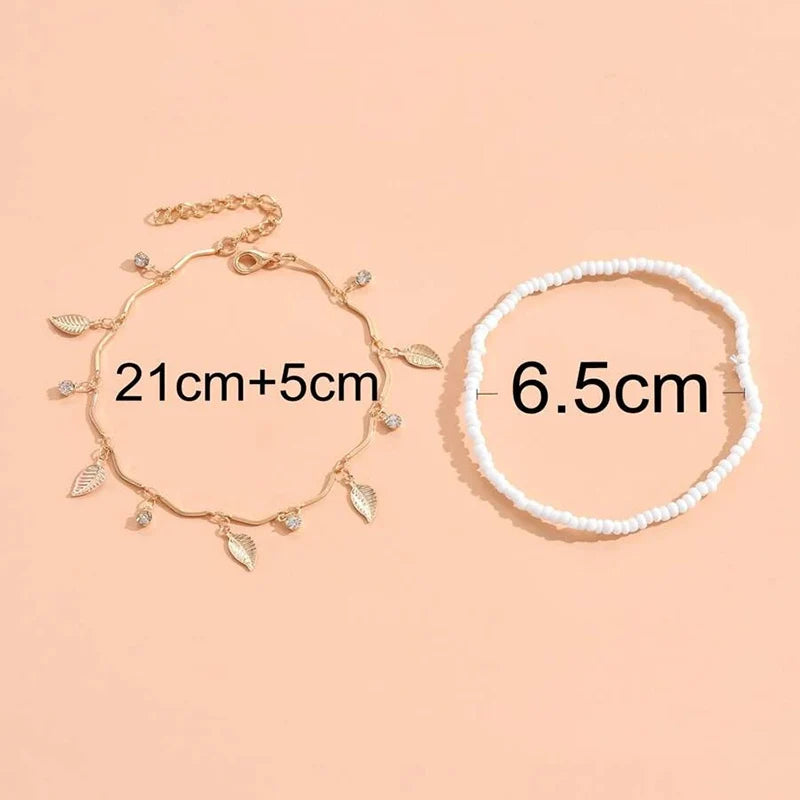 Boho Celestial Glow Gold Anklet