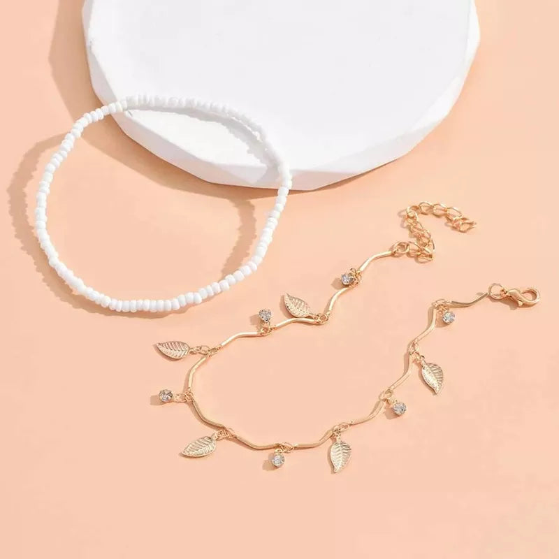 Boho Celestial Glow Gold Anklet