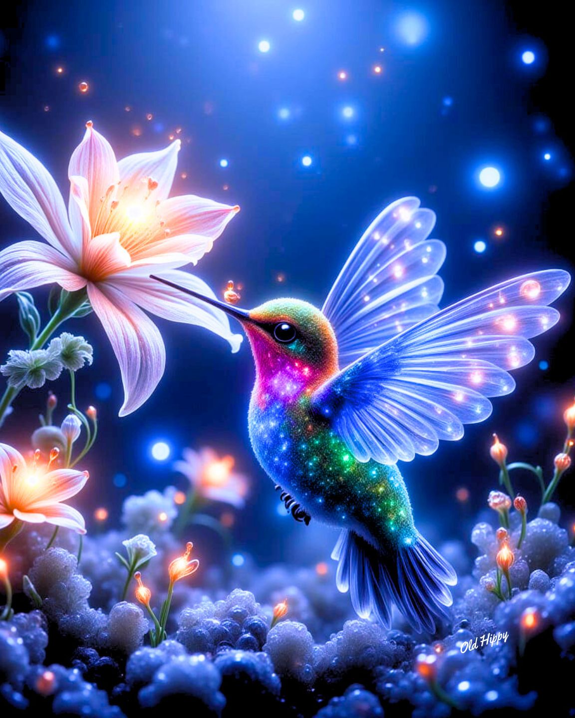 "Starlight Nectar" – Limited Edition AI Artwork by Old Hippy
